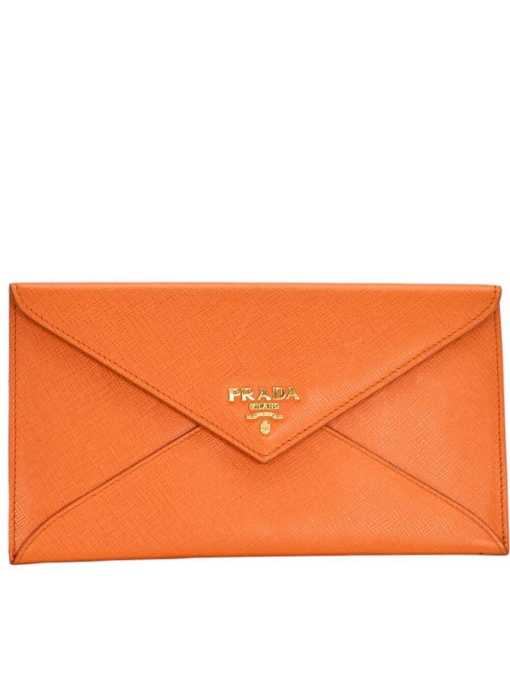 Prada Orange Envelope Wallet